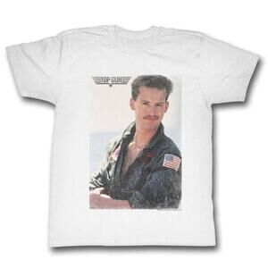Top Gun Goose Fade White Adult T Shirt
